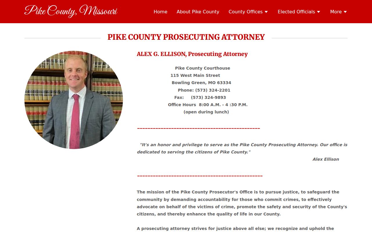 Pike County criminal court case prosecutor office contact page