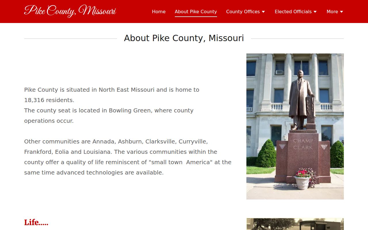 Pike County criminal records courthouse and county history