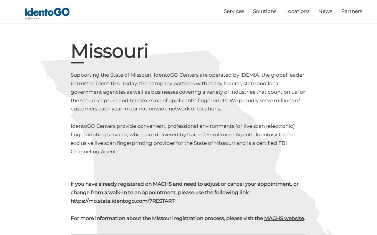 Pike County criminal history fingerprint appointment locator